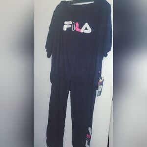 Fila Women Plus Pajama Set - Navy Blue